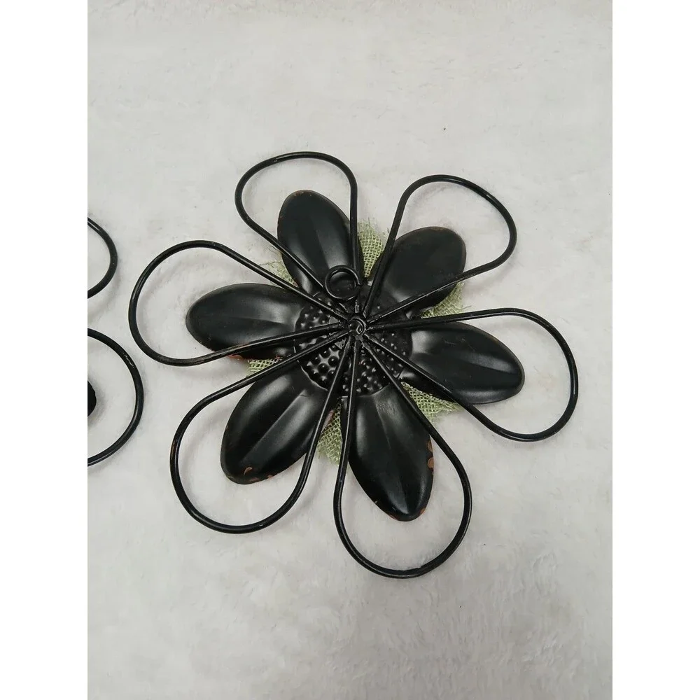​Distressed‎ Metal Wire Flower Wall Decor 2-Piece Set Rustic Farmhouse Art 8